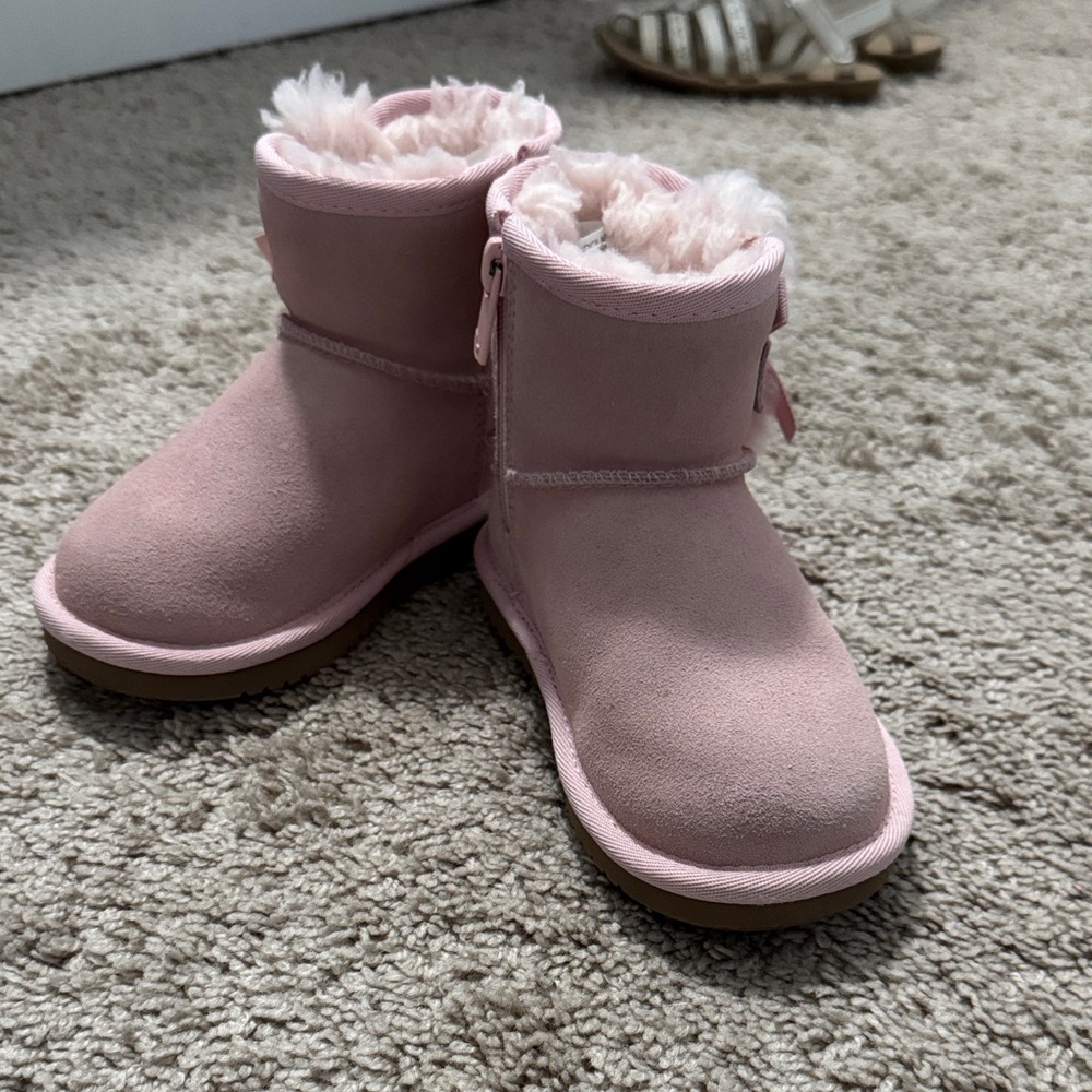 Koolaburra Pink Furry Kids Boots